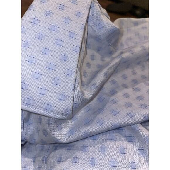 Bugatchi Shaped Fit Flip Cuff Shirt Men’s XL Long Sleeve Buttons Floral Blue - Picture 6 of 6